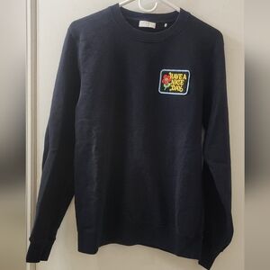 Sandro Paris avy Black Sweater with Patch,‎ Size Small.